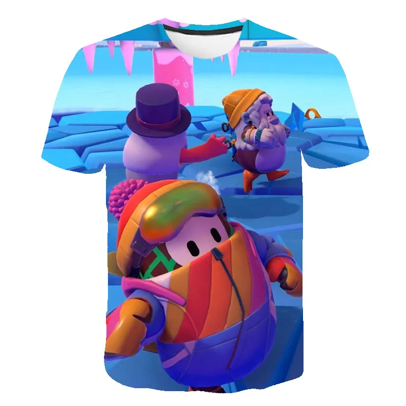 

100-160 Anime Cute Children's T Shirt 2021 Summer New Short Sleeve Kids Boys Girls Casual Tops Toddler Street Children Clothing