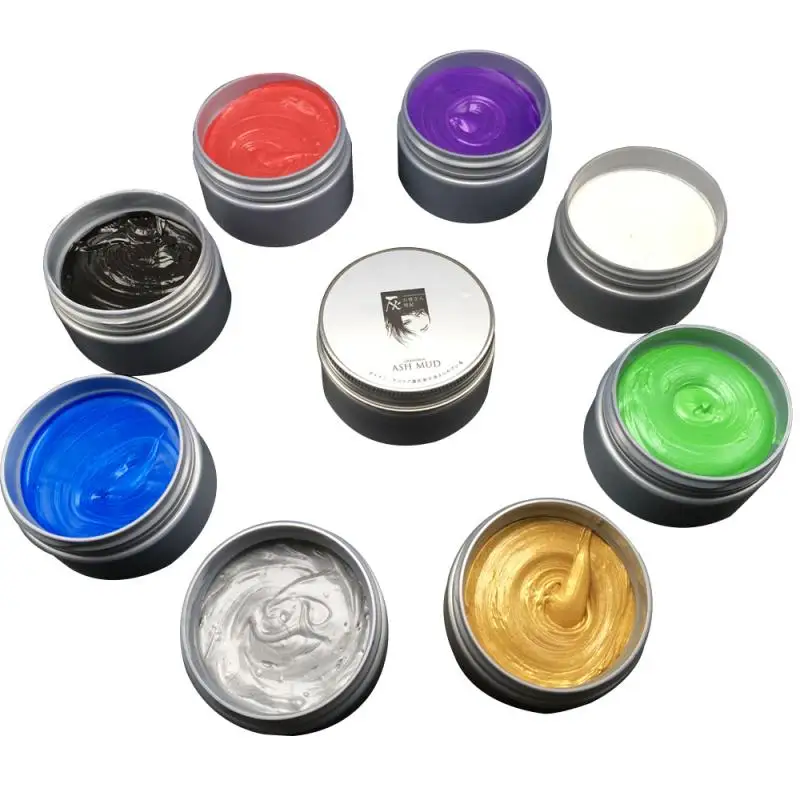 Модная Горячая Распродажа унисекс 9 цветов Временная Краска для укладки волос