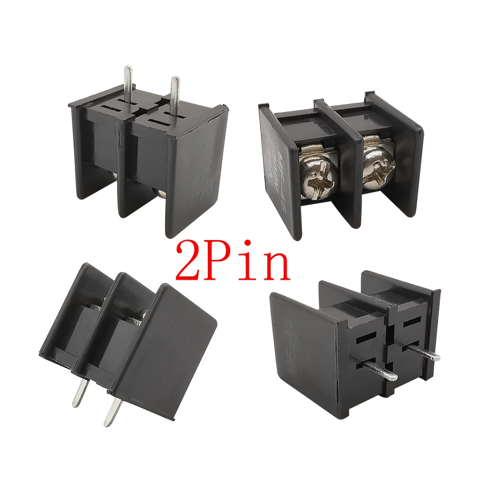 10 шт. KF45 шаг 9 5 мм 2P/3P/4P/5-контактный/6-контактный черный клеммный блок PCB коннектор