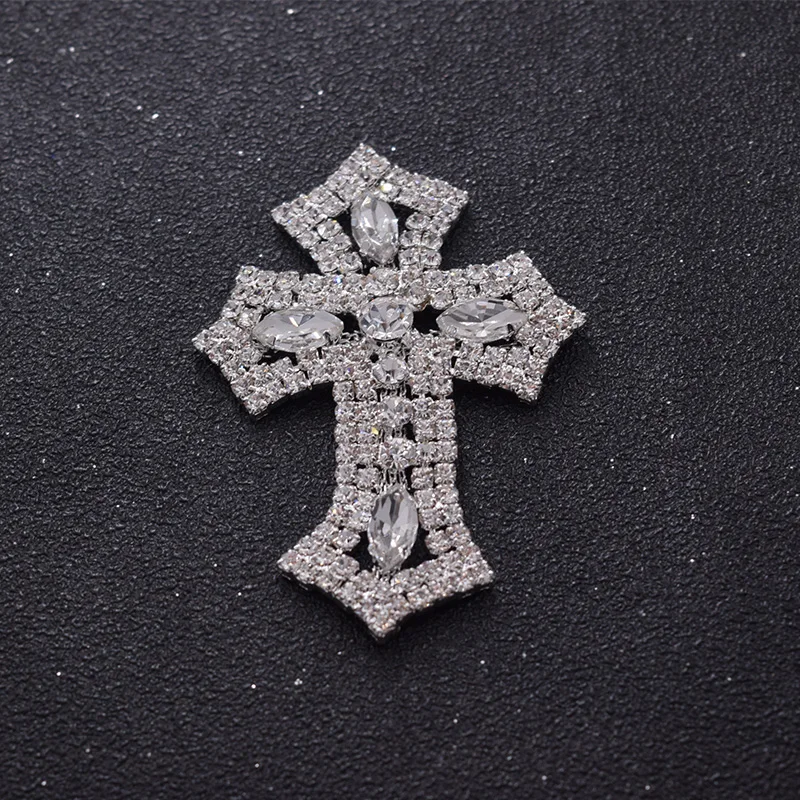 2 шт./лот мини размер Симпатичные прозрачные Стразы Крест applqiues для шитья Ремесло