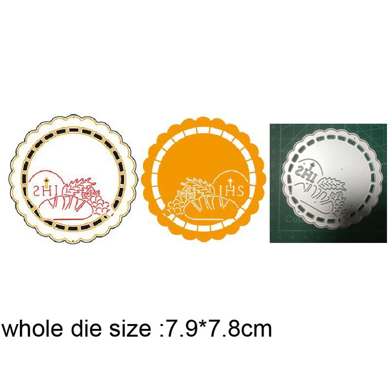 

metal cutting dies cut die mold Wreath IHS Circle Frame Decoration Scrapbook paper craft knife mould blade punch stencils dies