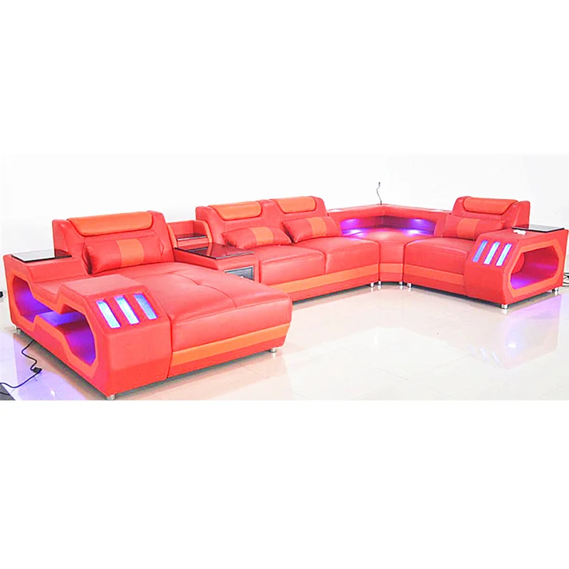 Новый дизайн диван мебель для гостиной кожаный современный секционный