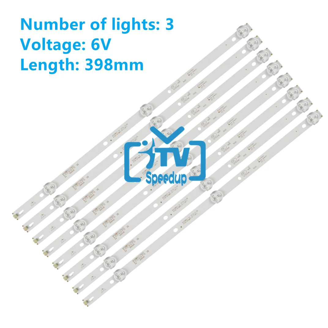 40pcs LED Backlight strip 3 lamp for 4708-K43WDC-A3113N11 K430WDC1 A3 L43E6800 43HFF5952/T3 43L1600C 43bdl4012n/62