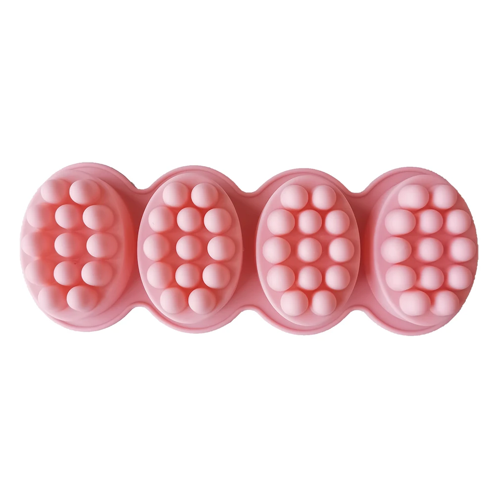 Силиконовые формы для мыла ручной работы 4 полости Массажная терапия инструменты