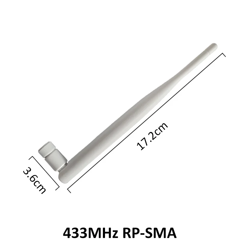 433 МГц Антенна LORA 5dbi белое длинное RP SMA разъем резиновые водонепроницаемые