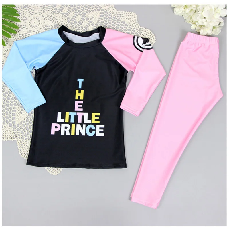 2019 модный детский купальник защита от солнца рубашка + шорты штаны плавание