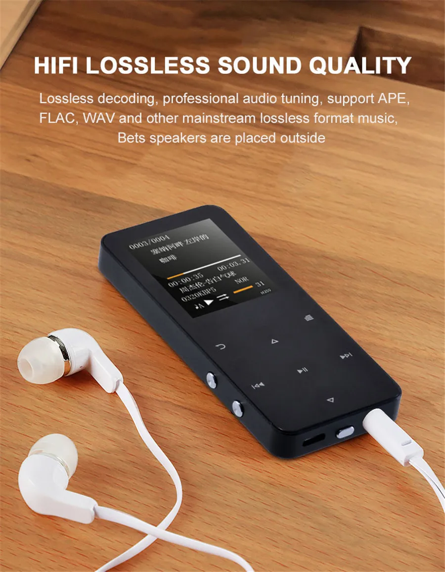 8 ГБ сенсорный ключ Bluetooth MP3 музыкальный плеер JS-17 супер-длительный режим ожидания