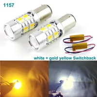for chevrolet led light excellent ultra bright 1157 bay15d dual color switchback led drl parking front turn signal light bulbs