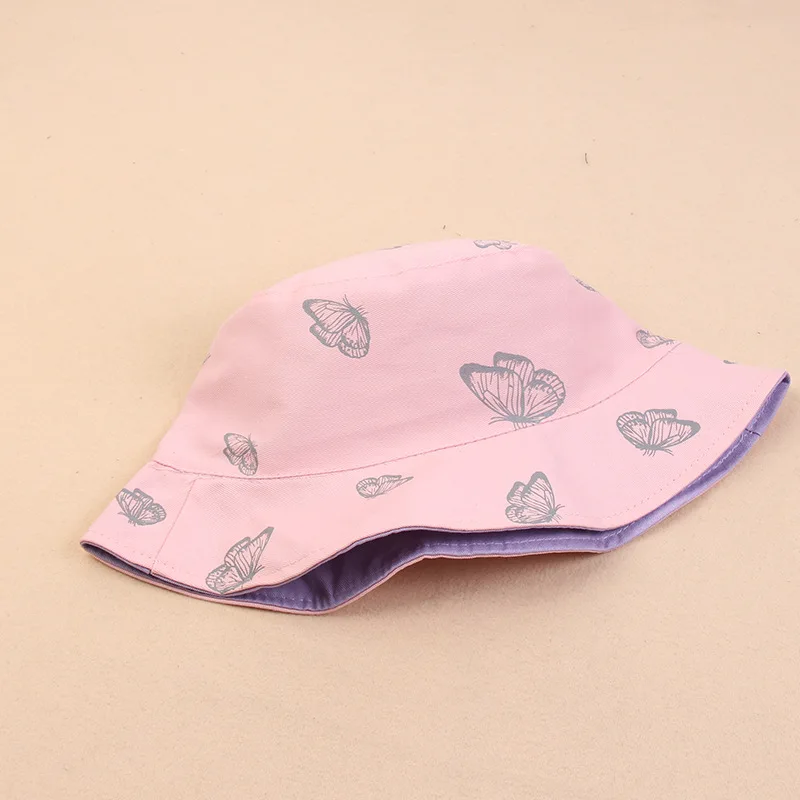 

2020 New Two Side Reversible Butterfly Animal Print Bucket Hat For Women Fisherman Hat Panama Bob Hat Summer Sun Hat