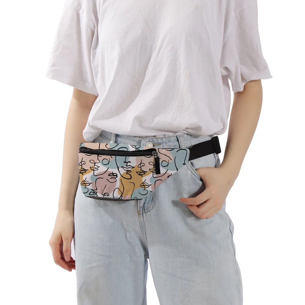 

Deanfun Fanny Pack For Women Personal Printed Waist Bag For Girls Fashion Elegant Hip Bag Belt Bags For Travel 18069