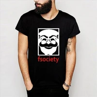 mr robot fsociety tee men graphic o neck tee funny hacker evil corp tv series t shirt casual cotton tshirts