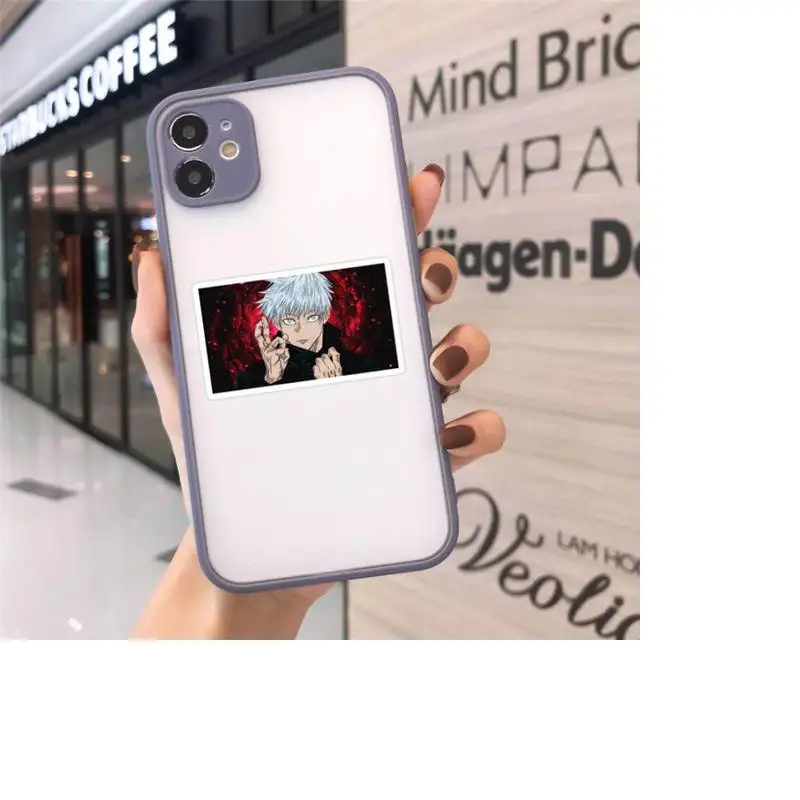 

Hot Anime Jujutsu Kaisen Phone Case Matte Transparent for iPhone 7 8 11 12 s mini pro X XS XR MAX Plus cover funda