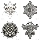 1 шт., черная модная одноразовая наклейка-тату