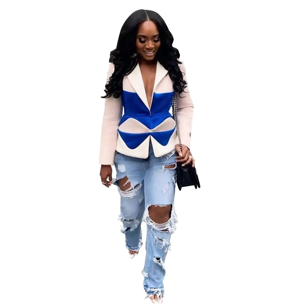 Женские свободные рваные джинсы Wjustforu повседневные с дырками и широкими