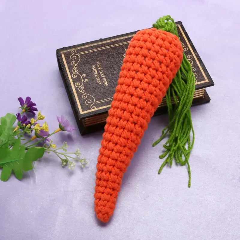 

25cm Newborn Baby Photography Props Infant Crochet Knitting Carrot Photo Props Toddler Knitted Carota costumes match Radish Toys