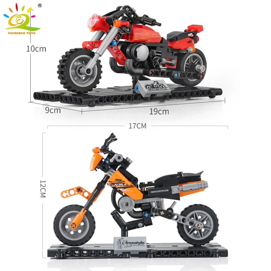 HUIQIBAO внедорожная модель мотоцикла строительные блоки скоростной Чемпион