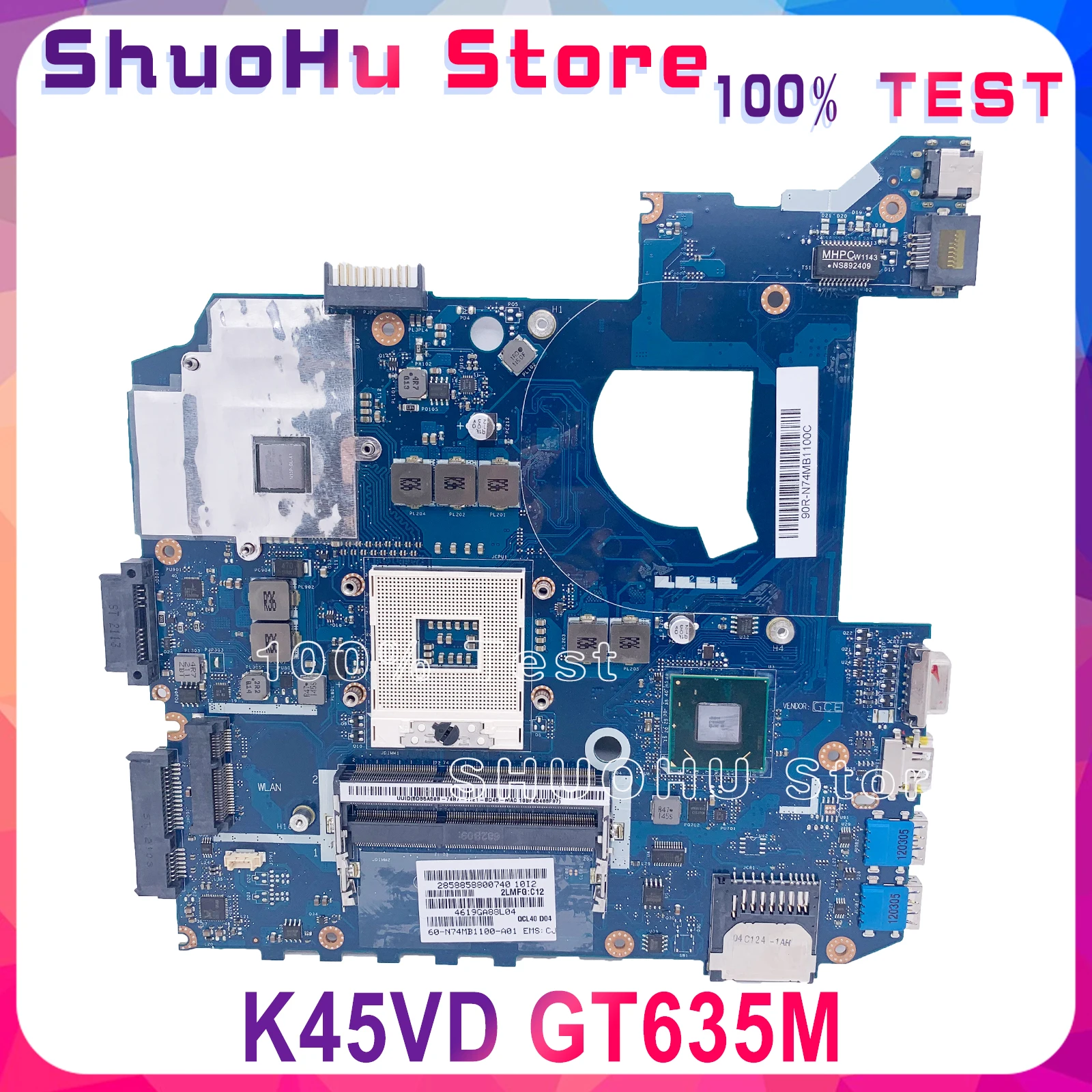 Материнская плата KEFU LA-8221P K45VJ K45VD A45V A85V K45VS K45VM GT635M для ноутбука протестирована на