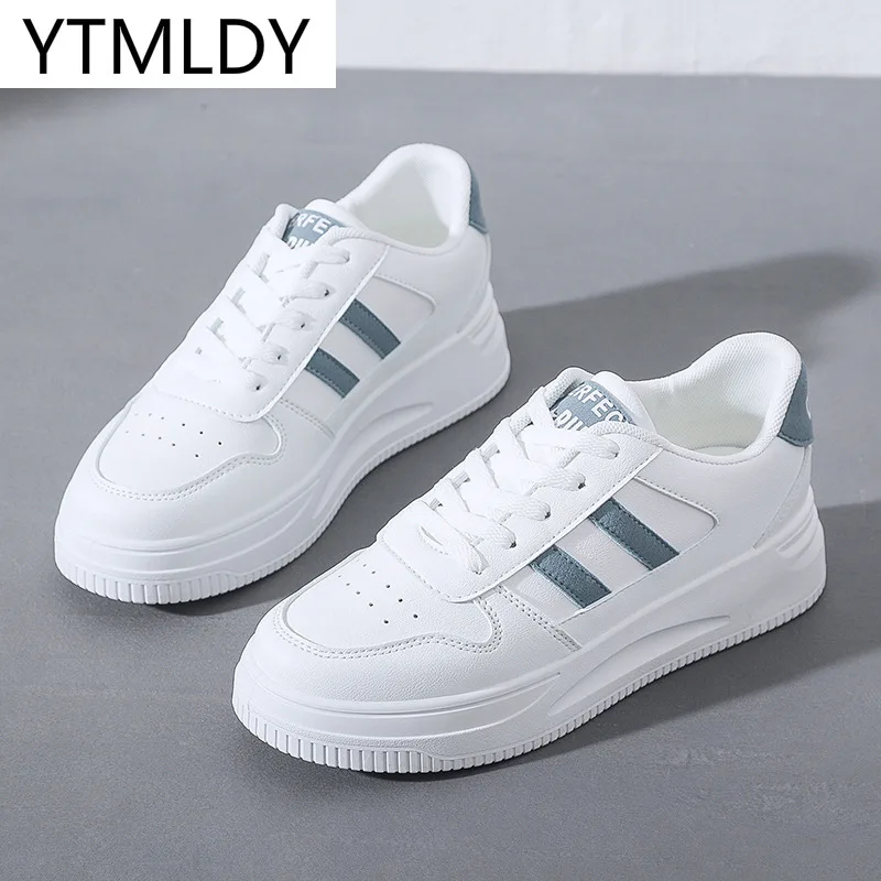 

2021 Women's Shoes Spring Walking Vulcanized Shoes Comfortable Lace-up Casual Shoes Women's Sneakers Fashion New Platform Shoes