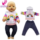 43 см куклы Новорожденные куклы зимнее вязаное платье-свитер с шапкой шарф также подходит для 18-дюймовых кукол девочек