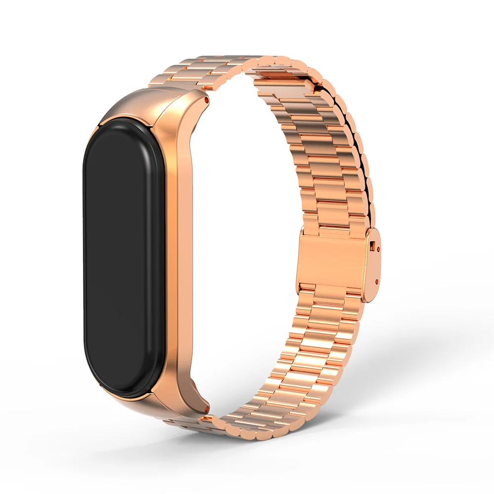 Stainless steel wrist band for xiaomi mi band 7/5/6 metal strap band  bracelet miband belt replaceable  xiaomi 3 4 metal strap