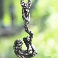 vintage 316l stainless steel snake pendant motorcycle party steampunk cool animal pendant biker men women hip hop jewelry gifts