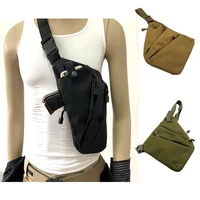 multifunctional concealed tactical storage gun bag holster mens left right nylon shoulder bag anti theft bag chest bag hunting