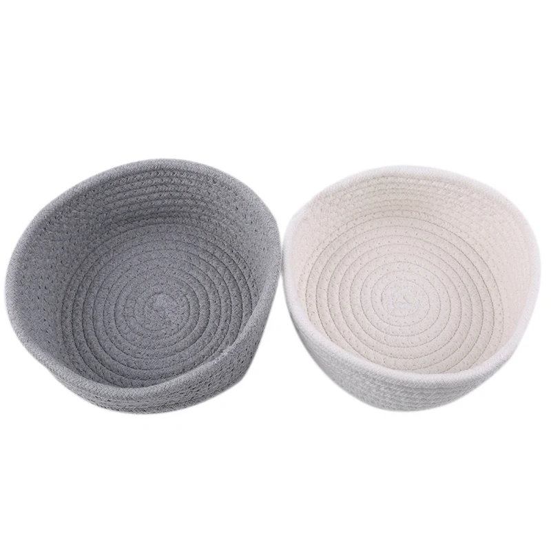 Корзина для журнального столика маленькая круглая прикроватная корзина