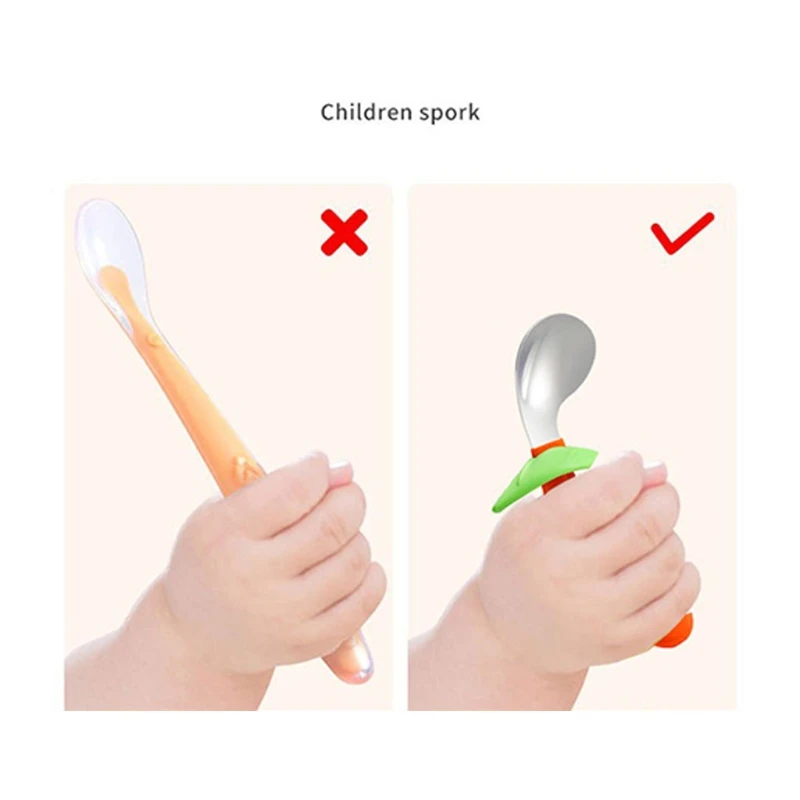 

Silicone Baby Spoons BPA Free Infant Spoons Self Feeding Above 6 Monyths Old for Baby Led Weaning Toddler Feeding Spoons