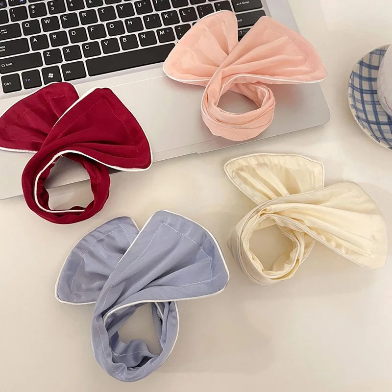 

Solid Color Polyester Headband Lazy Hair Curler Girls Sweet Hair Circle Bun Maker Ponytail Holder Women New Hair Accessories