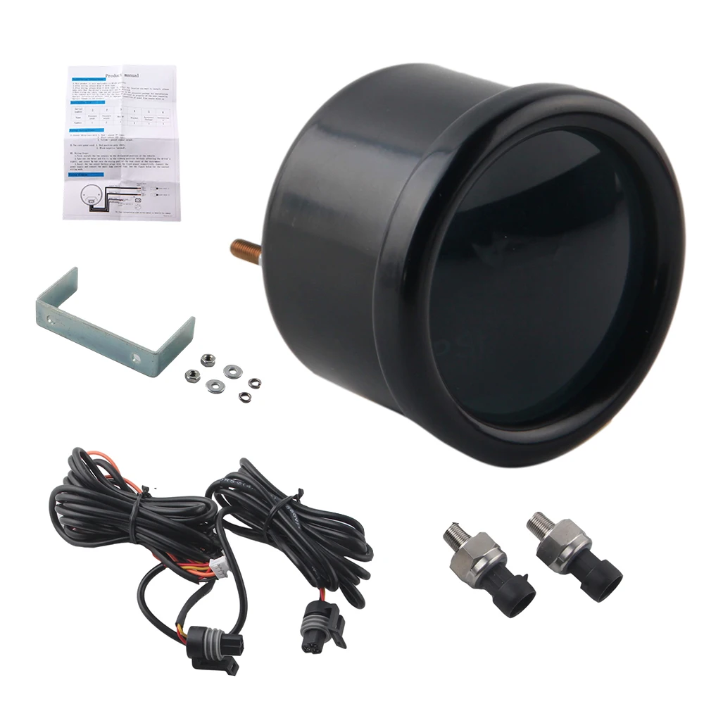 

2inch 52mm Dual display Air Suspension Gauge Air Ride Air Pressure Gauge PSI With 2pcs 1/8NPT sensors