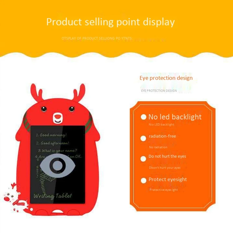 

Children's Cartoon LCD Writing Board 8.5Inch Color Writing Board Red Writing Board Gifts for Christmas Gifts for Kids