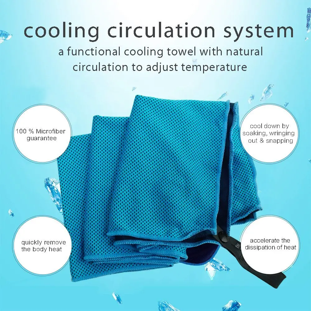 Ледяное прохладное полотенце впитывающее пот быстросохнущее Бодибилдинг