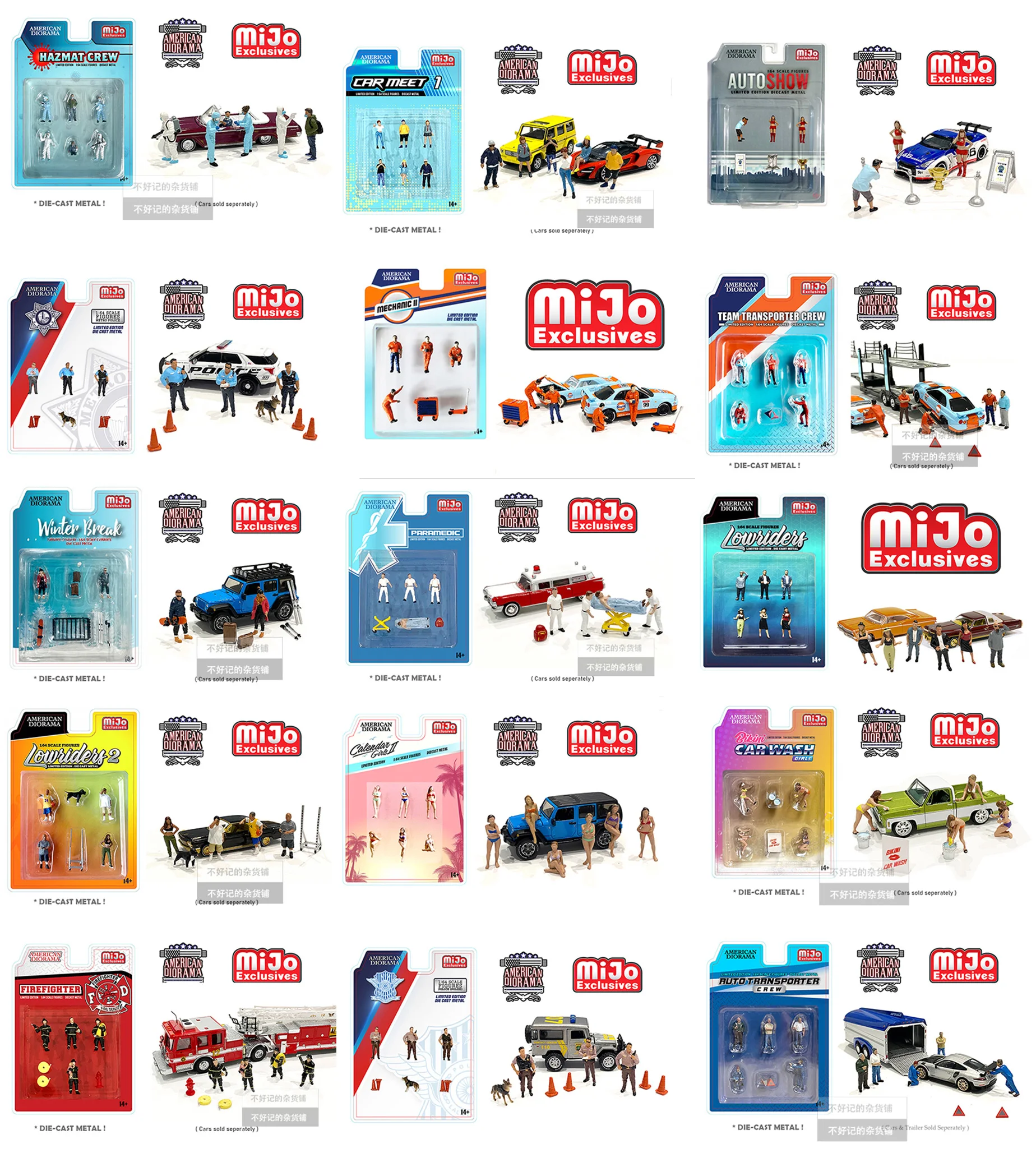 

American Diorama 1:64 MiJo Metal action figure scene winner break team transporter crew lowriders II