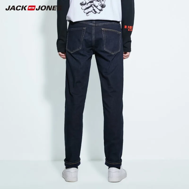 JackJones мужские зимние хлопковые Стрейчевые джинсы, теплые джинсовые штаны, мужская одежда 219332587