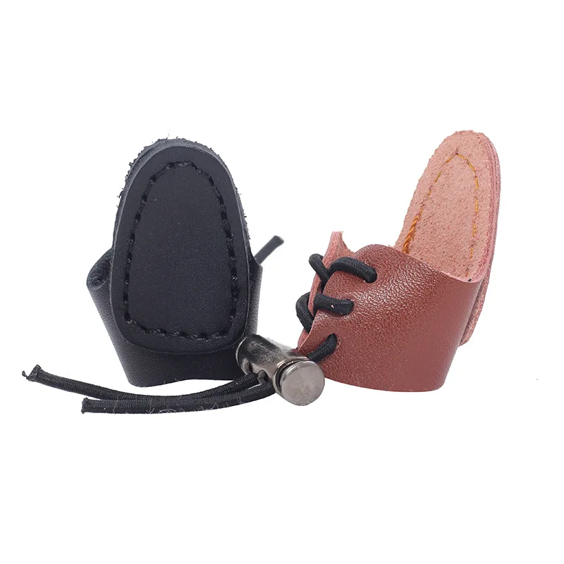 

Finger Protector Double Layer Cow Leather in Black for Recurve Bow Traditional Bow Archery Hunting Shooting