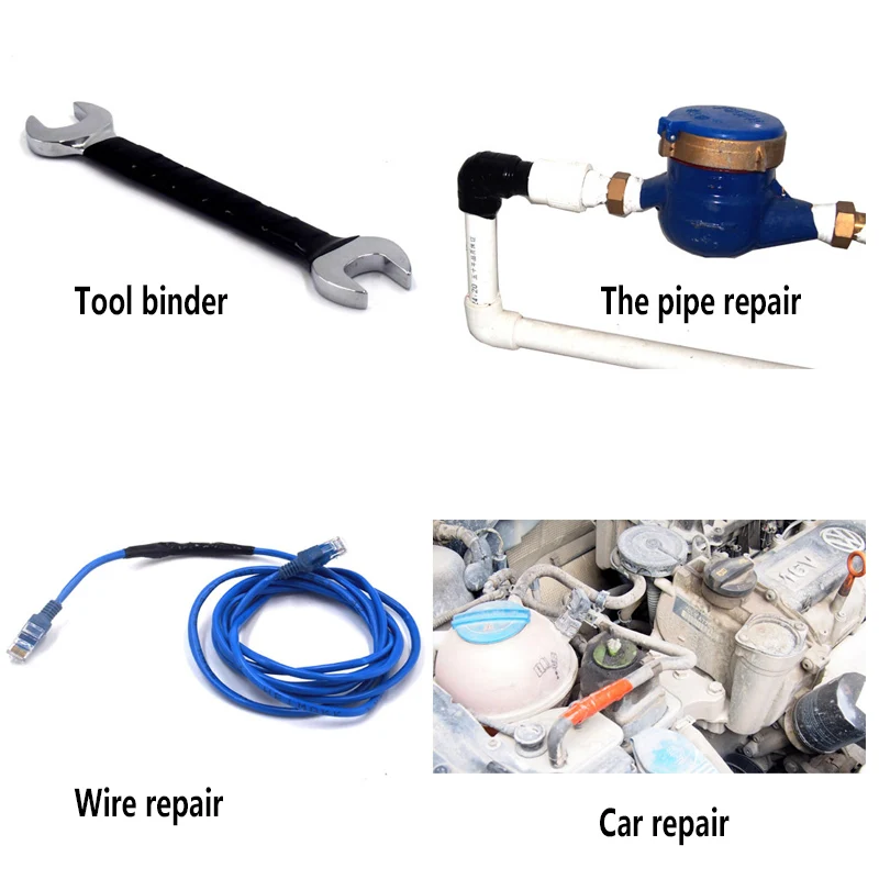 1 5/3 м самоклеющиеся силиконовые ленты черный самофлюсующихся Водонепроницаемый