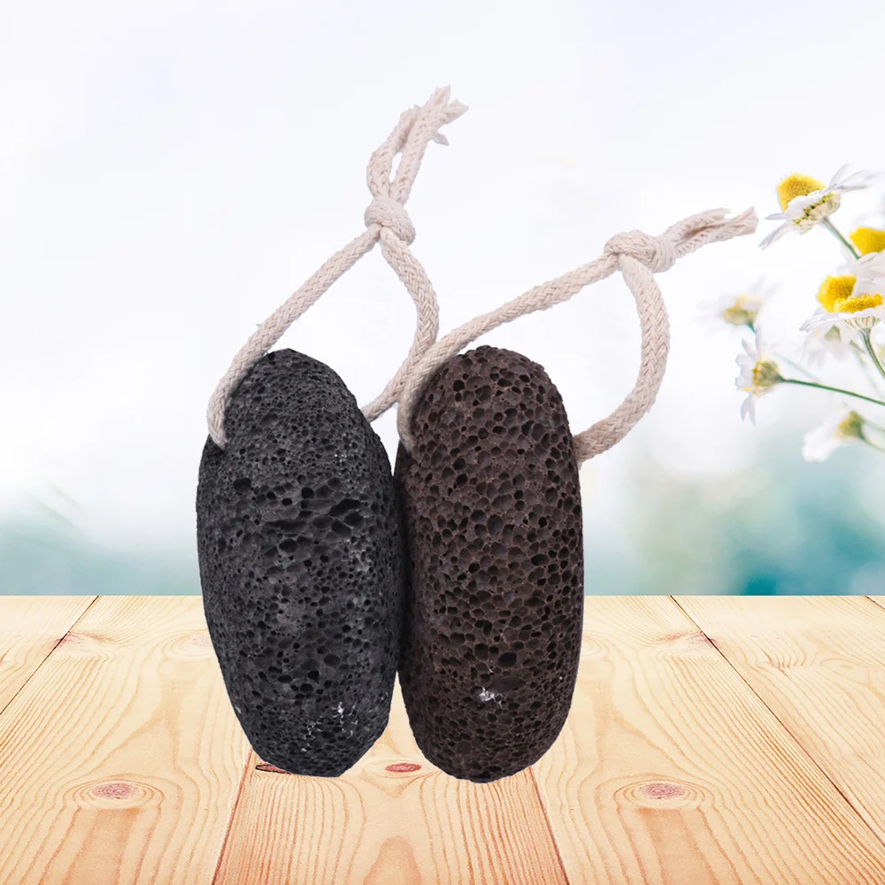 

2pcs Natural Lava Pumice Stone Callus Remover Exfoliation to Remove Dead Skin for Feet Heels and Palm(Random Color)