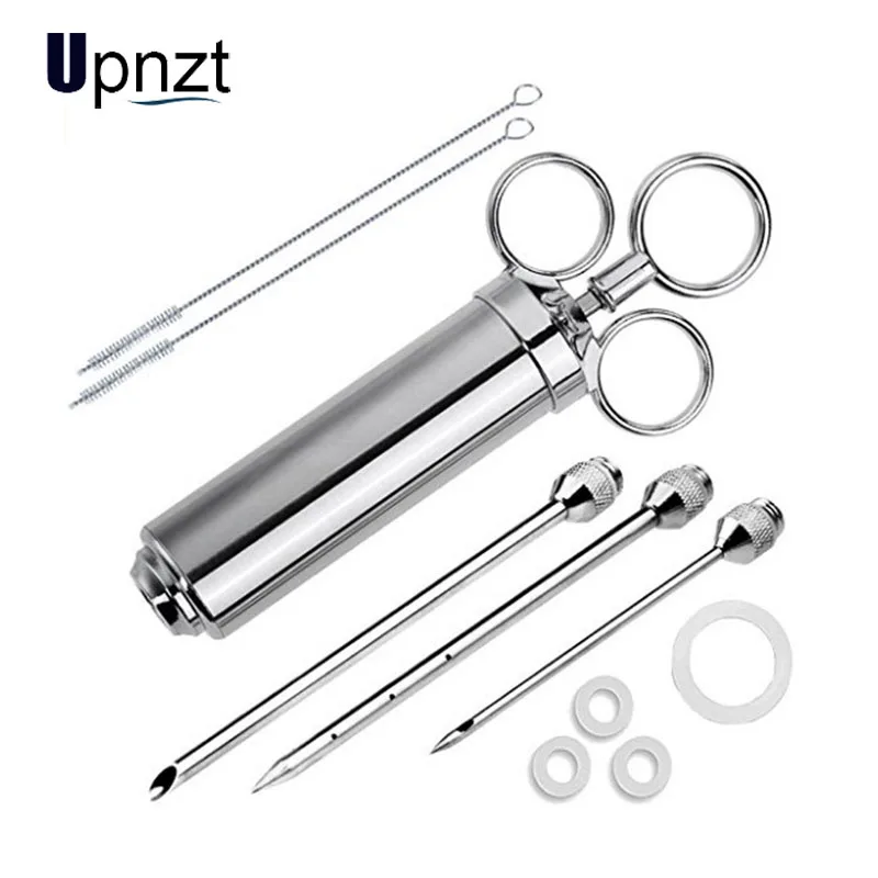 Инжектор для маринада гриля приправы индейки из нержавеющей стали кулинарный