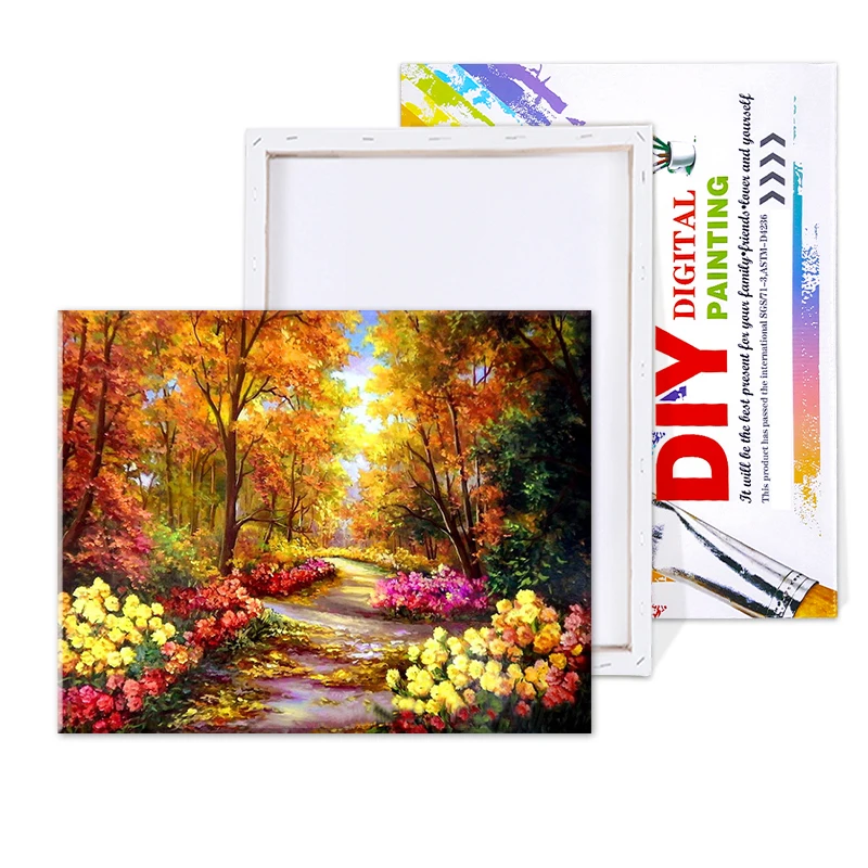 

AMTMBS Christmas Cartoon Kit DIY Painting By Numbers Hand Painted Home Decor For Children Arts Lover Unique Gift