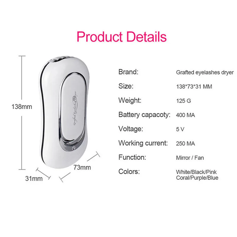 Мини Usb ресницы вентилятор кондиционер воздуходувка клей привитые специальный