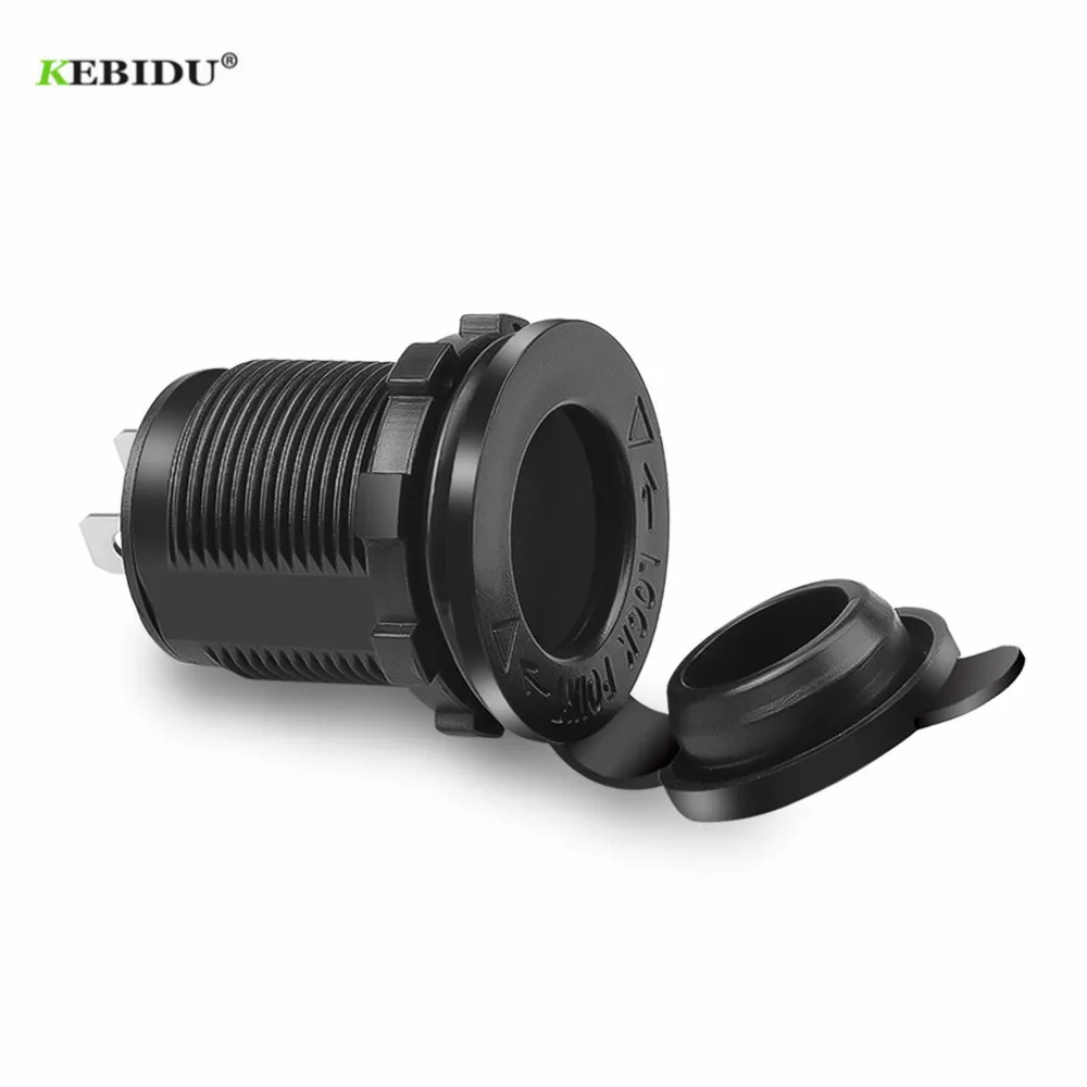 KEBIDU 12V Waterproof Car Cigarette Lighter Socket Auto Boat Motorcycle Tractor Power Outlet Receptacle Accessories | Мобильные