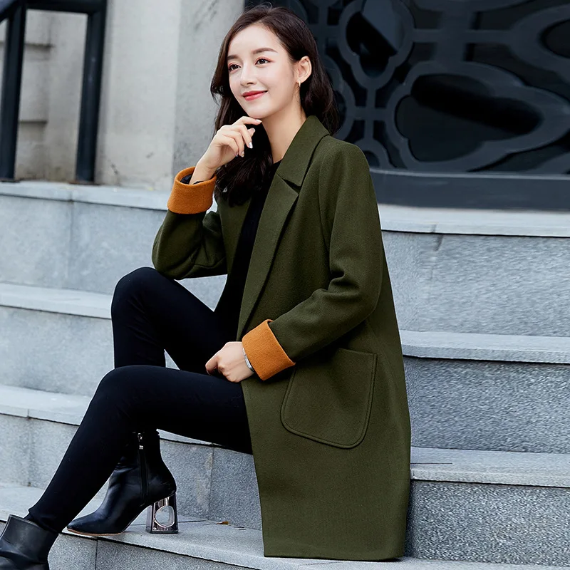 2018 новое зимнее пальто женское темпераментное платье для путешествий тканевое