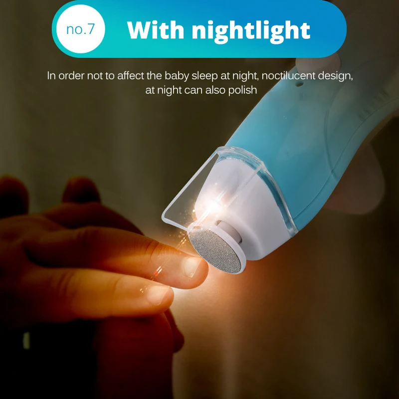 Recortador de u&ntilde;as el&eacute;ctrico para beb&eacute;, cortador de u&ntilde;as para beb&eacute; con carga USB, cuidado de u&ntilde;as para beb&eacute;, tijeras de manicura-3