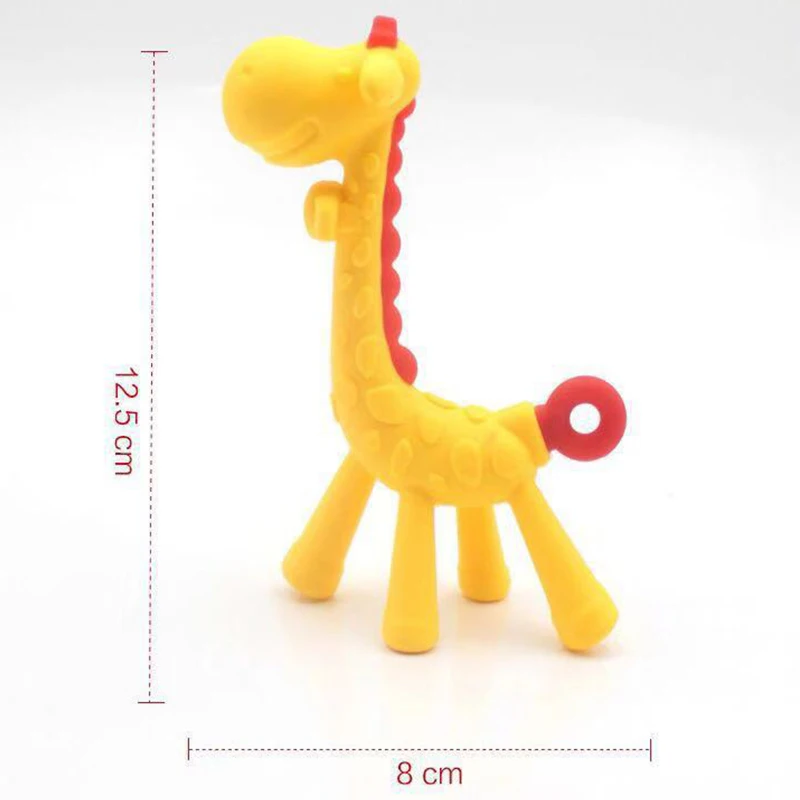 

Silicone Baby Teethers DIY Animal Giraffe Shape BPA Free Baby Ring Infant Chain Kids Dental Care Gift Teeth Nursing Toddler Toys
