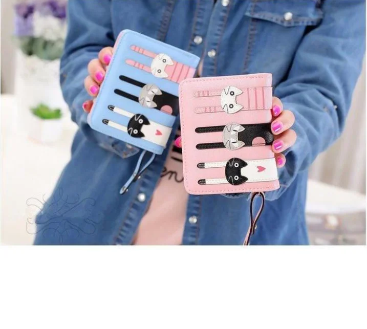 YLWHJJ двойной держатель для монет и карт из искусственной кожи Женский