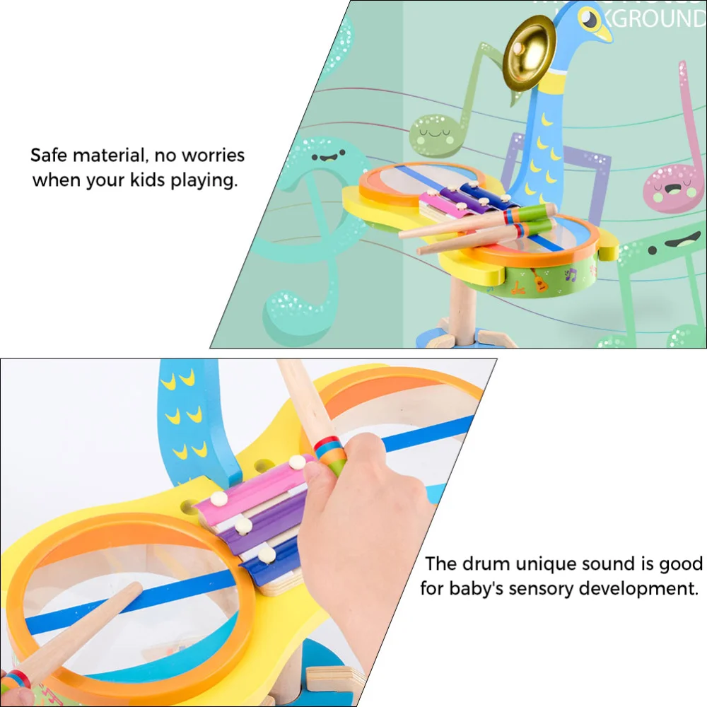 

1PC Children Drum Set Baby Knock Harp Percussion Instrument