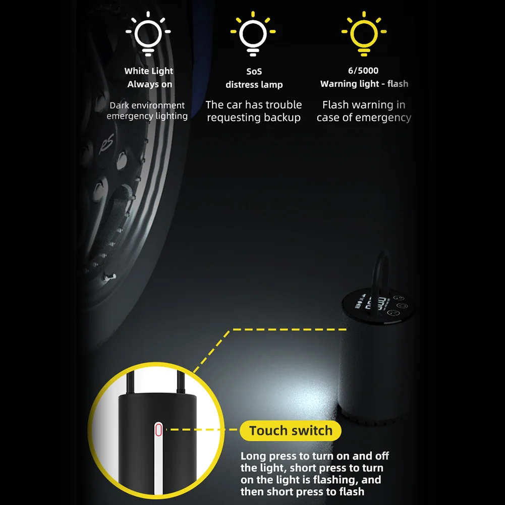 

Car Air Pump Portable Smart Bicycle Tire Inflator Pressure Air Pump Wireless Electric Inflator Tyre Hand for Motorcycle Bike Bal