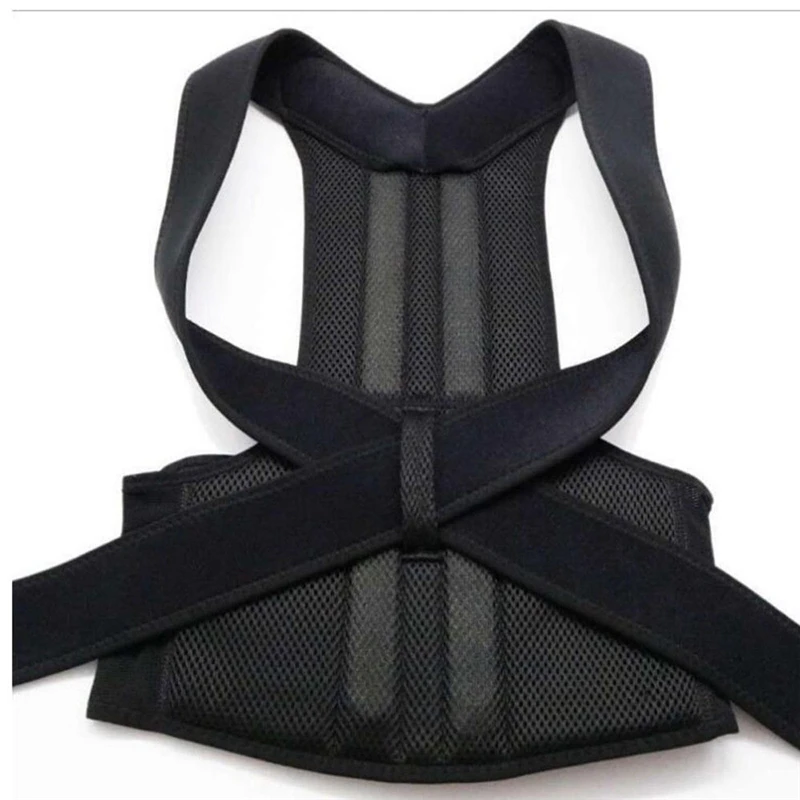 

Women Body Shaper Shoulder Back Support Belts Men Posture Corrector Support Magnetic Brace Adjustable 3XL Plus Size