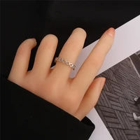 fashion rose gold wedding rings for women vintage womens mens adjustable ladies hollow ring jewelry accessories