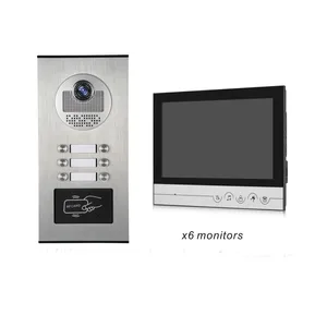 color video door phone bell 4 wire villa video intercom system for apartment free global shipping